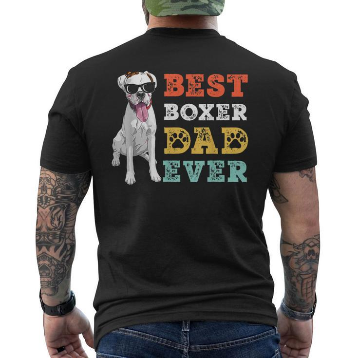 Retro Vintage Dog Best Boxer Dad Ever Men's T-shirt Back Print
