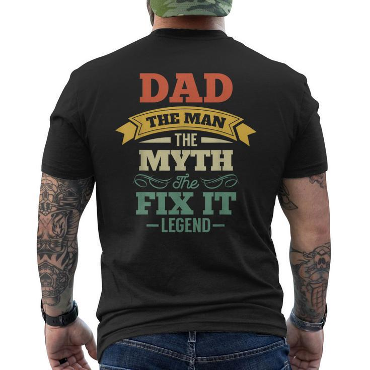 Retro Vintage Handyman Dad Mr Fix It Fathers Day Men's Back Print T-shirt