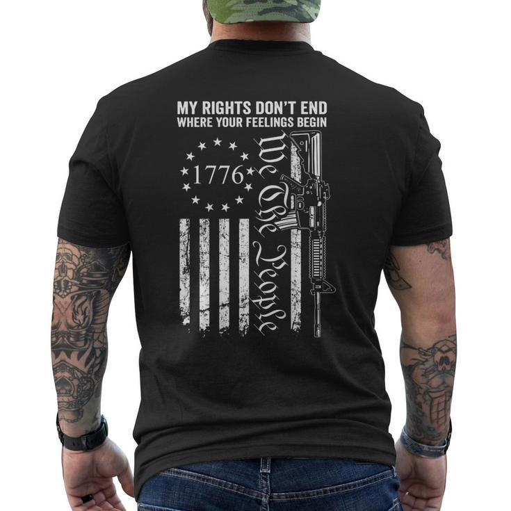 My Rights Dont End Where Your Feelings Begin Ar15 On Back Men's T-shirt Back Print