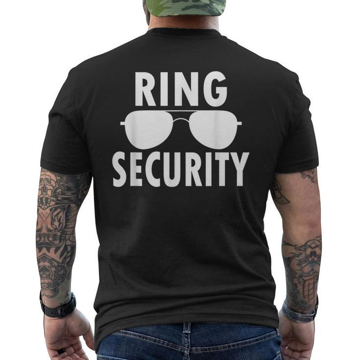 Ring Security Wedding Ring - Wedding Party Men's Back Print T-shirt