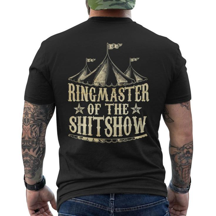 Ringmaster Of The Shitshow Circus Staff Shit Show Men's Back Print T-shirt