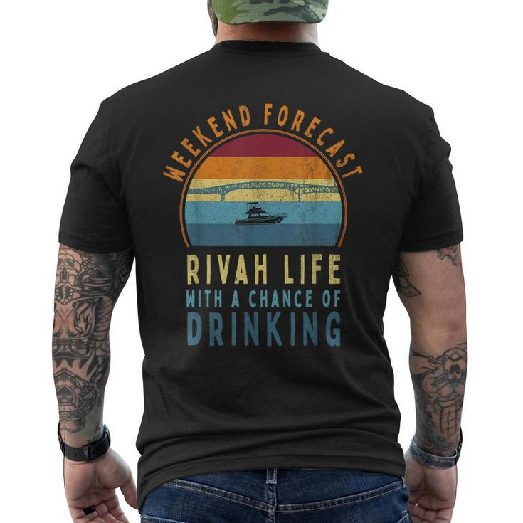 Rivah Weekend Forecast Chance Of Drinking Men's Back Print T-shirt