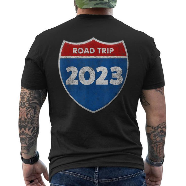 Road Trip 2023 Sign Matching Family Group Men's Back Print T-shirt