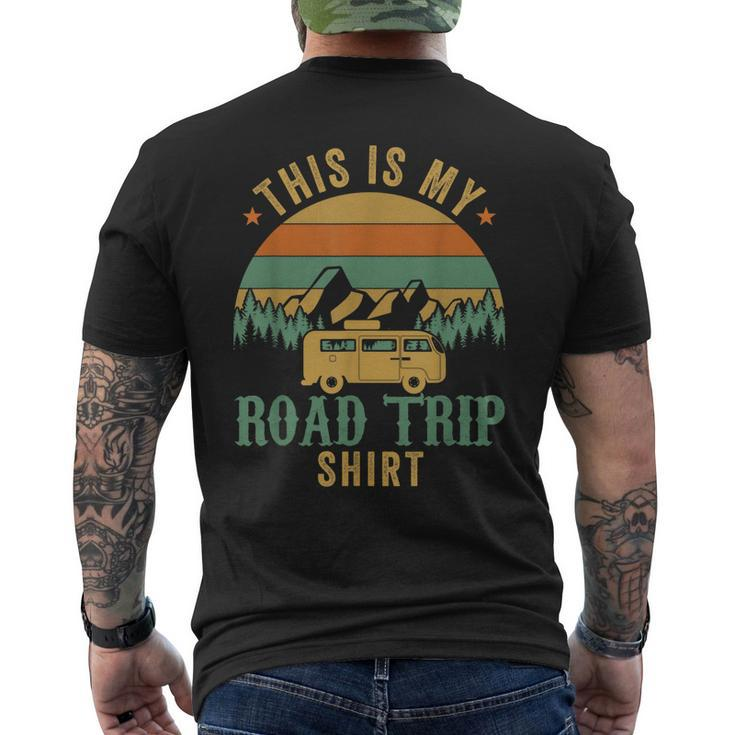 This Is My Road Trip Rv Camper Travel Family Vacation Men's Back Print T-shirt