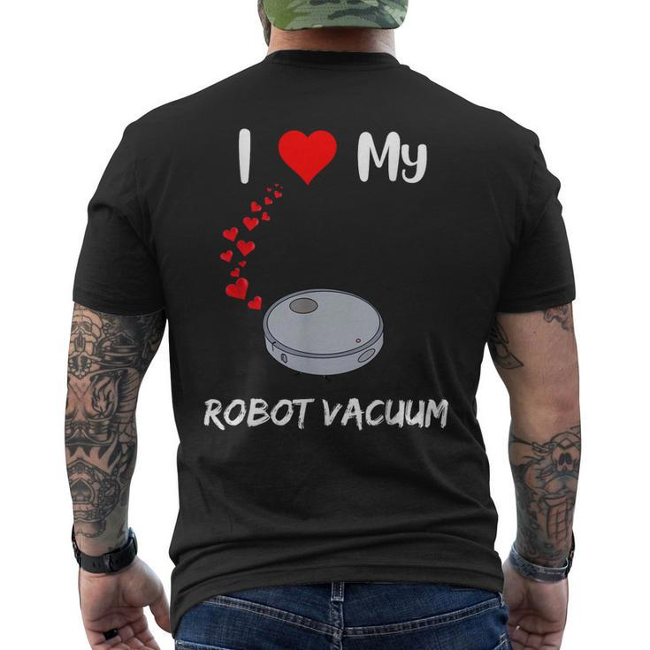 Robot Vacuum Lover Robot House Cleaner Doing Housework Men's T-shirt Back Print