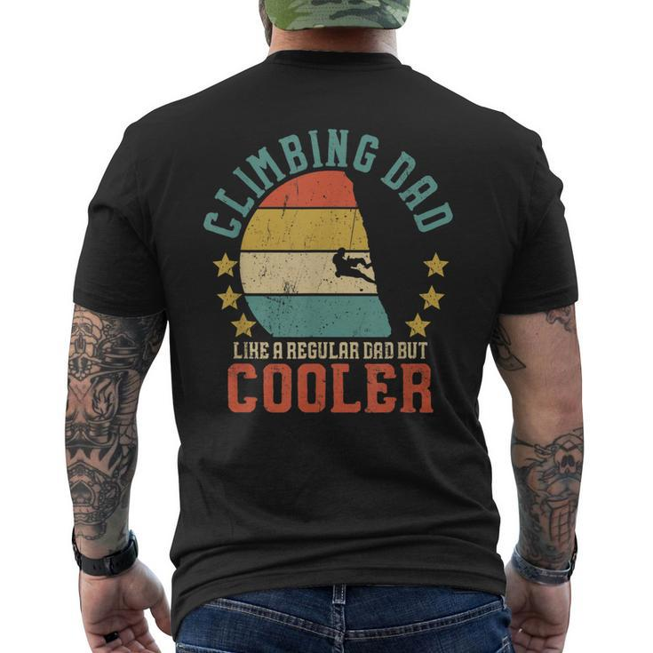 Mens Rock Climbing Dad Vintage Mountain Climber Fathers Day Men's T-shirt Back Print