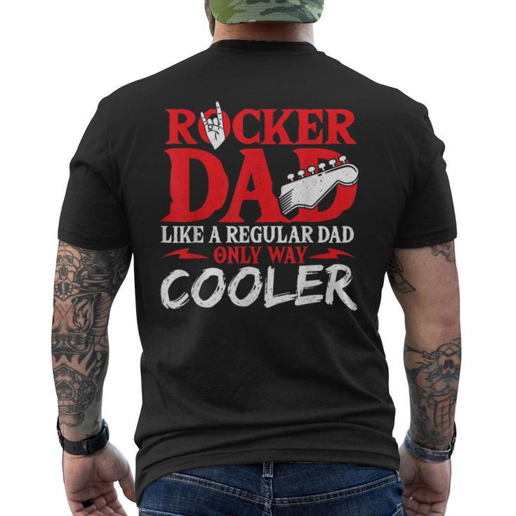 Rocker Dad Like A Regular Dad Only Way Cooler Rock Music Men's Back Print T-shirt