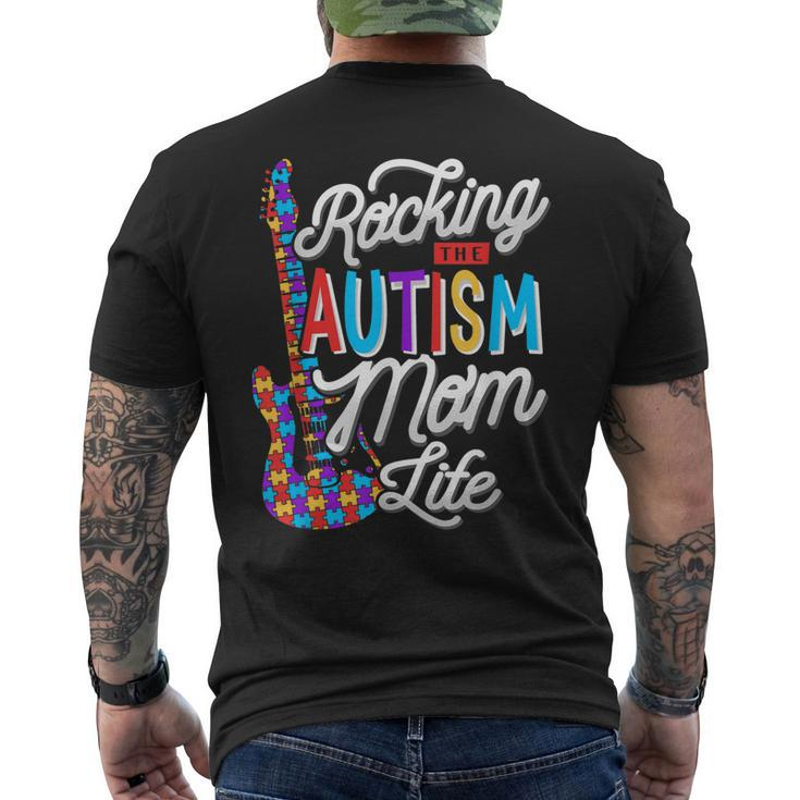 Rocking The Autism Mom Life Autism Awareness Men's Back Print T-shirt