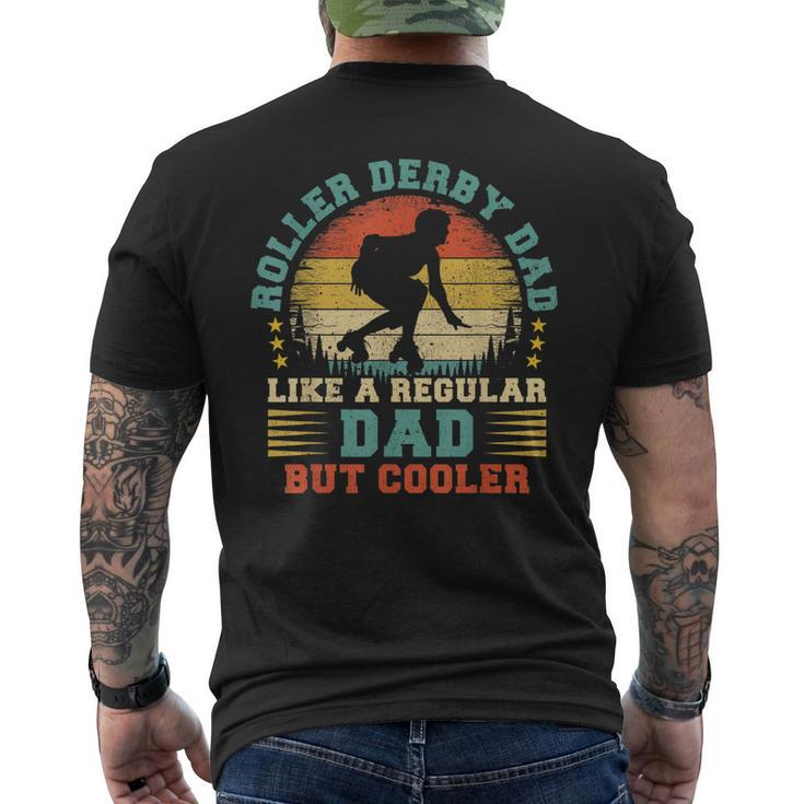 Mens Roller Derby Lover Vintage Roller Derby Dad Fathers Day Men's T-shirt Back Print