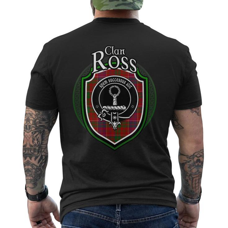 Ross Clan Crest | Scottish Clan Ross Family Crest Badge Mens Back Print T-shirt