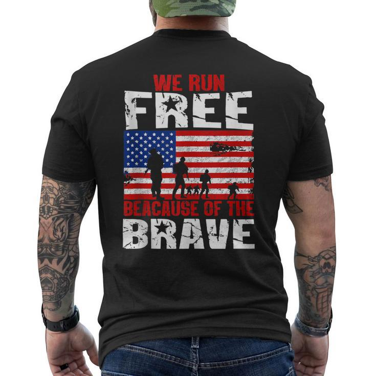 We Run Free Because Of The Brave Memorial Day Men's T-shirt Back Print