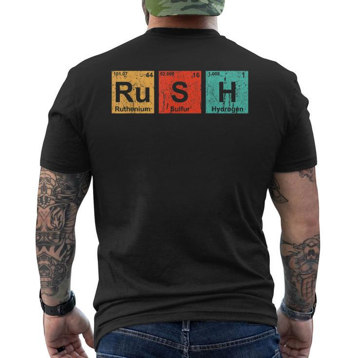 Rush Ru-S-H Periodic Table Elements Men's Back Print T-shirt