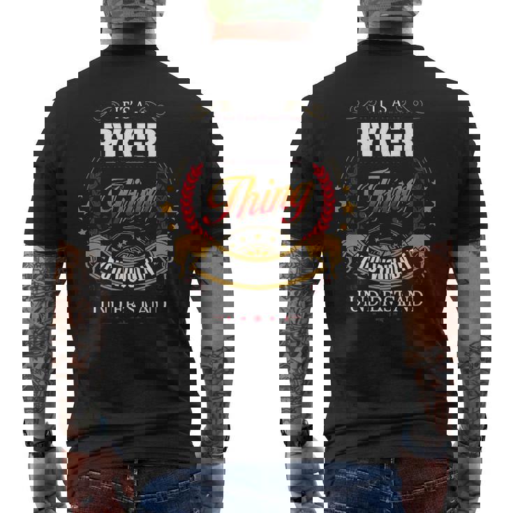 Ryker Family Crest Ryker Ryker Clothing Ryker T Ryker T For The Ryker Men's T-shirt Back Print