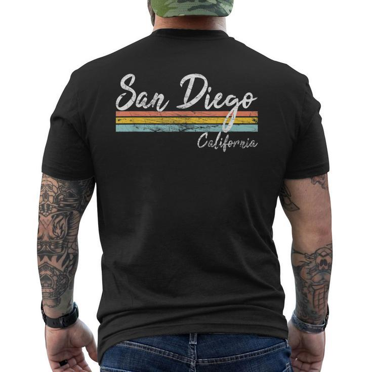 San Diego - California - Vintage Distressed - Classic Men's Back Print T-shirt