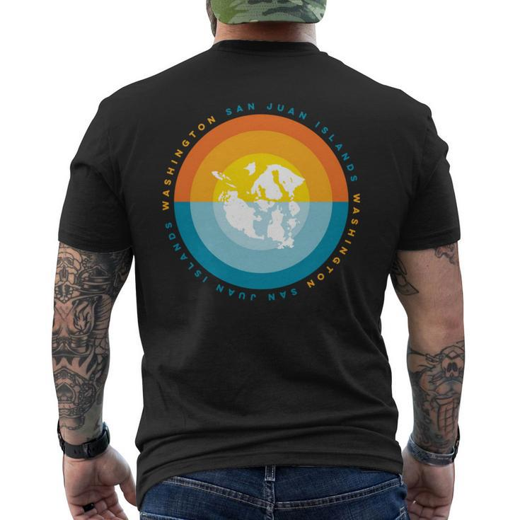 San Juan Islands Washington Sunset Graphic Men's Back Print T-shirt