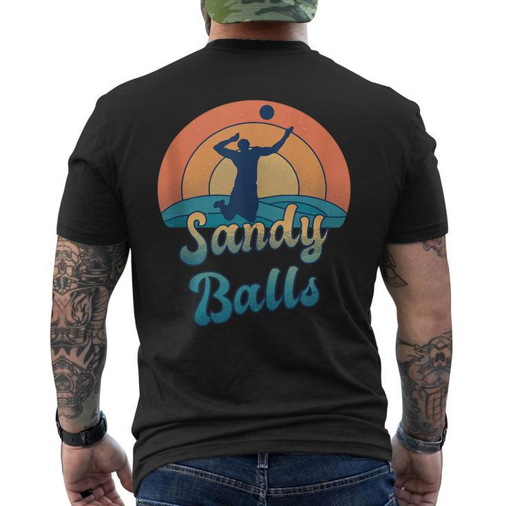 Sandy Balls For A Beach Volleyball Player Men's Back Print T-shirt