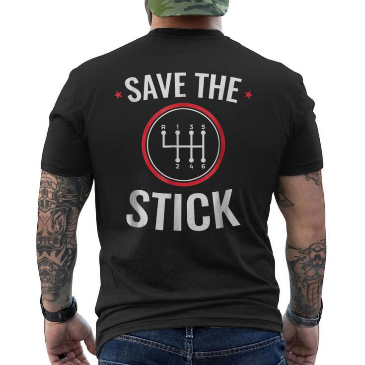 Save The Stick Funny Mechanic T Mens Back Print T-shirt