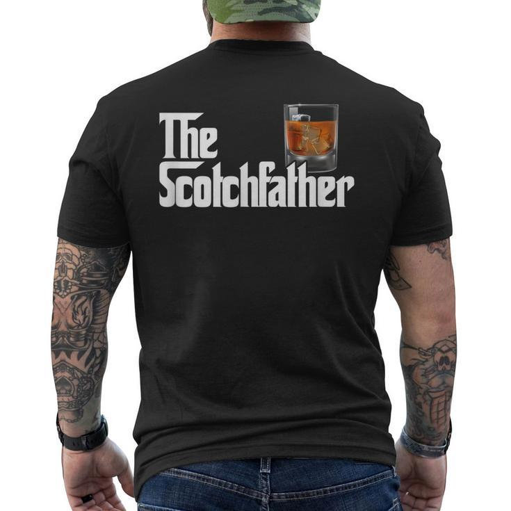 The Scotchfather Scotch Father Dad Fathers Day Drinking Men's Back Print T-shirt