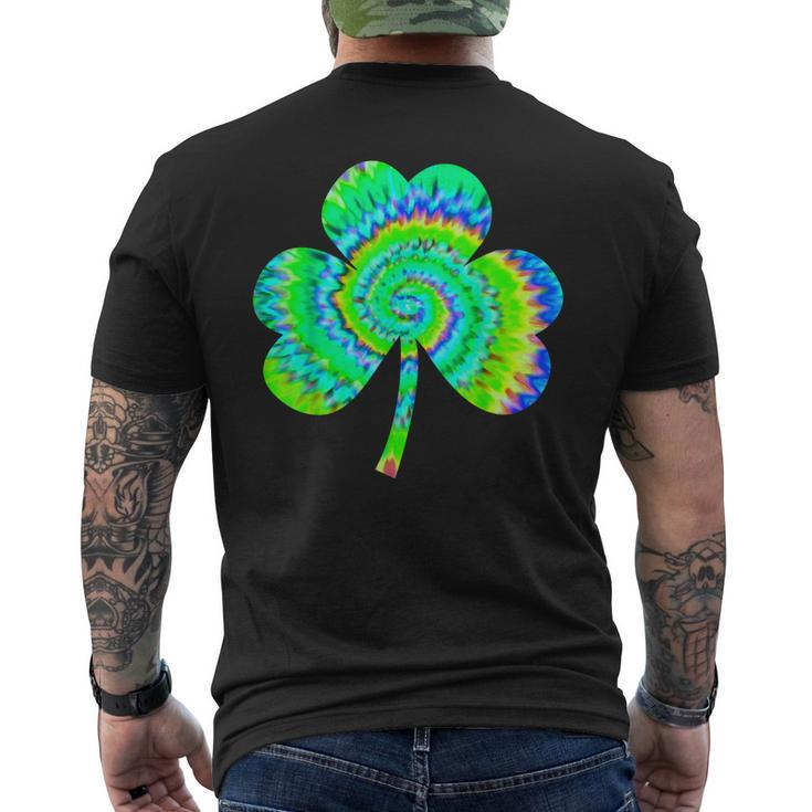 Shamrock Tie Dye St Patricks Day Men's T-shirt Back Print