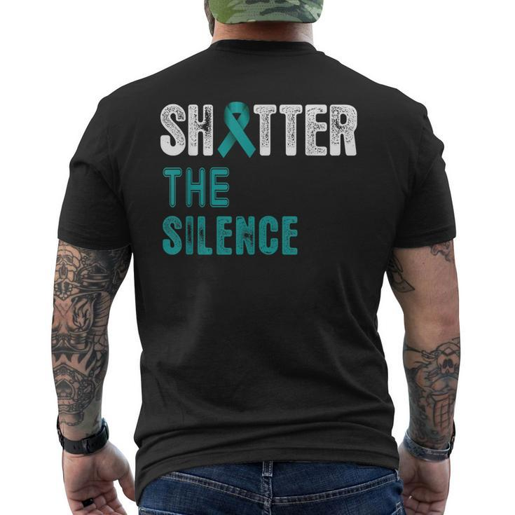 Shatter The Silence Raise Sexual Assault Awareness Abuse Men's Back Print T-shirt