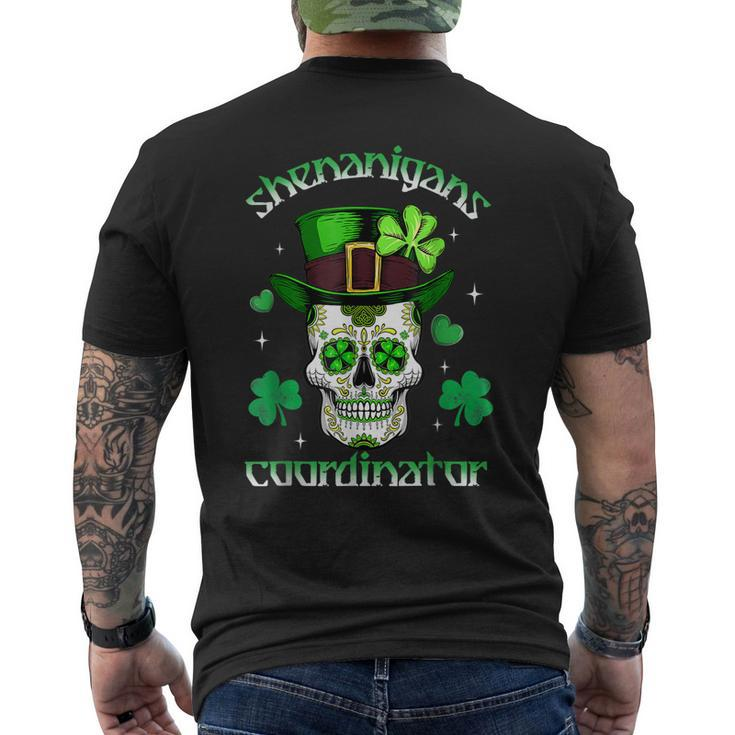 Shenanigans Coordinator Skull Leprechaun St Patricks Day Men's T-shirt Back Print