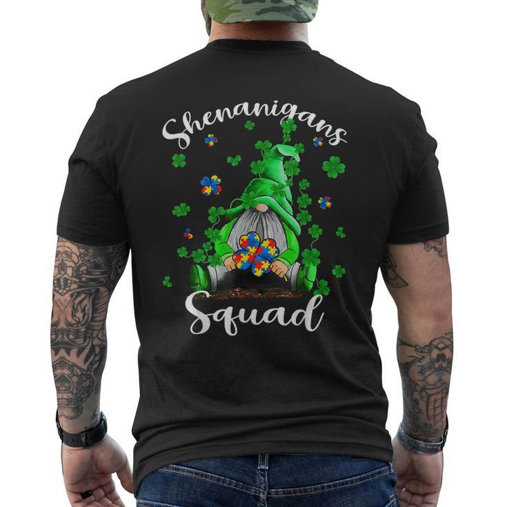 Shenanigans Squad Gnomes Autism St Patricks Day Men's Back Print T-shirt