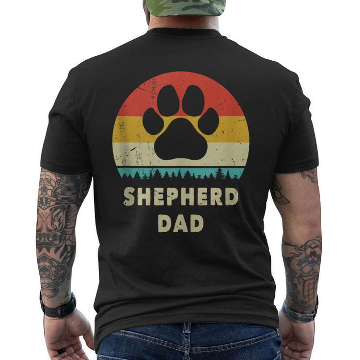 Shepherd Dad For Men German Shepherd Dog Vintage Men's T-shirt Back Print