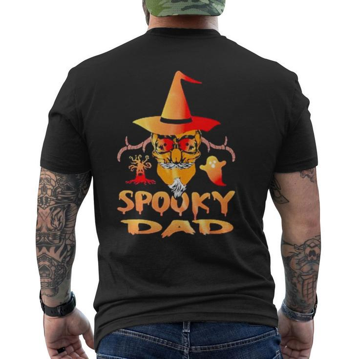 Single Dad Spooky Dad Halloween Men's Back Print T-shirt