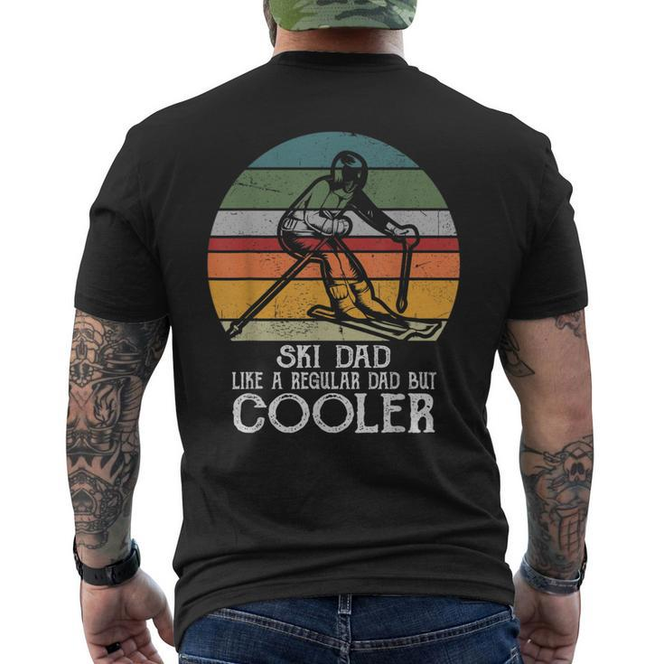 Ski Dad Like A Regular Dad But Cooler Vintage Skiing Skier Men's T-shirt Back Print