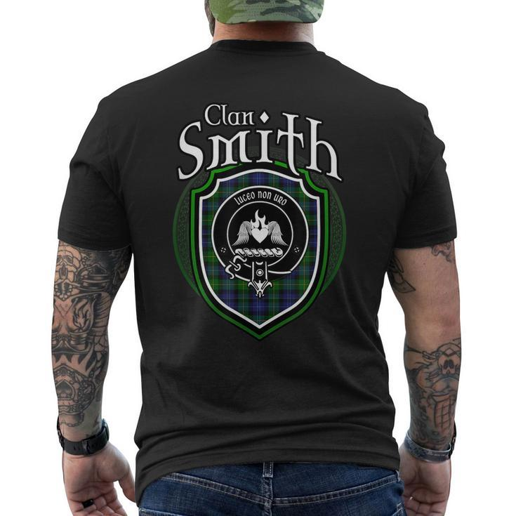 Smith Clan Crest | Scottish Clan Smith Family Crest Badge Mens Back Print T-shirt