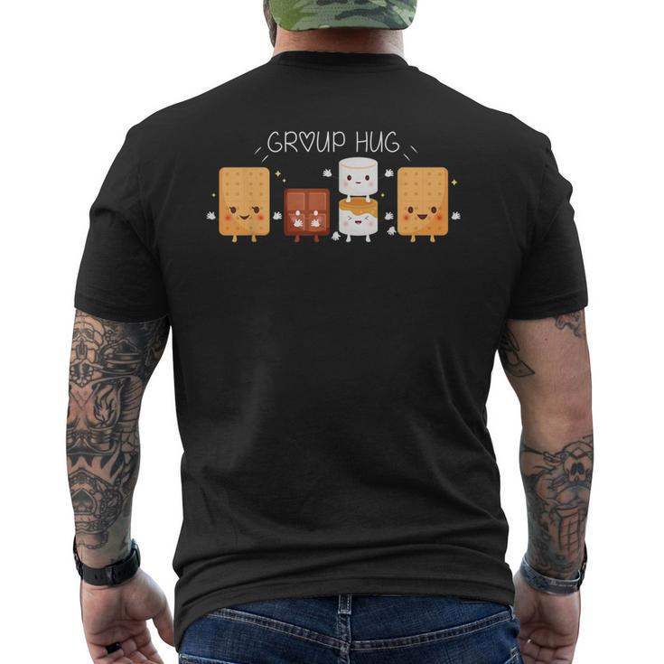 Smores Group Hug Camping Campfire Marshmallow Smores Men's Back Print T-shirt