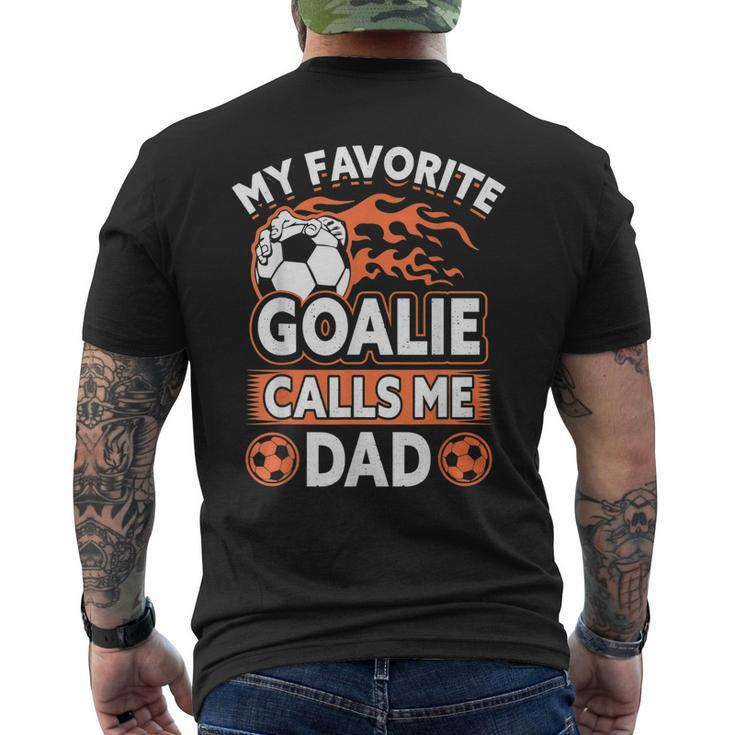 Soccer Player Dad Goalie Father Day Mens Back Print T-shirt