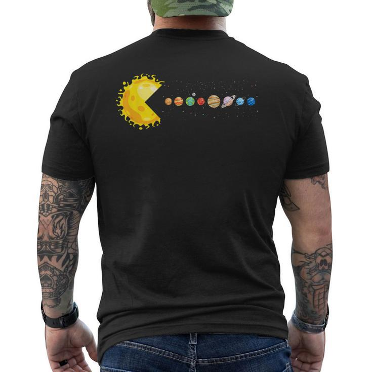Solar System Planet Sun And Astrology Men's Back Print T-shirt