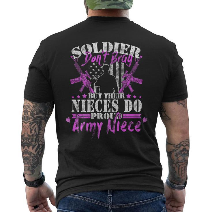 Soldiers Dont Brag Their Nieces Do - Proud Army Niece Men's T-shirt Back Print