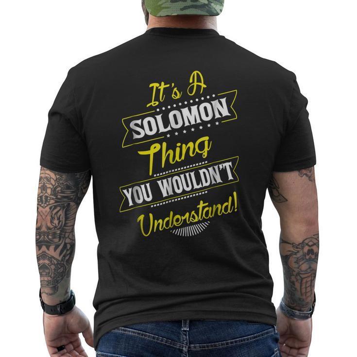 Solomon Thing Family Name Reunion Surname Tree T Mens Back Print T-shirt