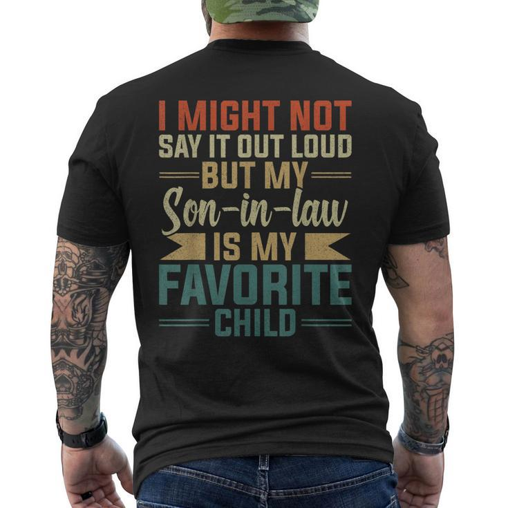 My Son-In-Law Is My Favorite Child Fathers Day Men's Back Print T-shirt