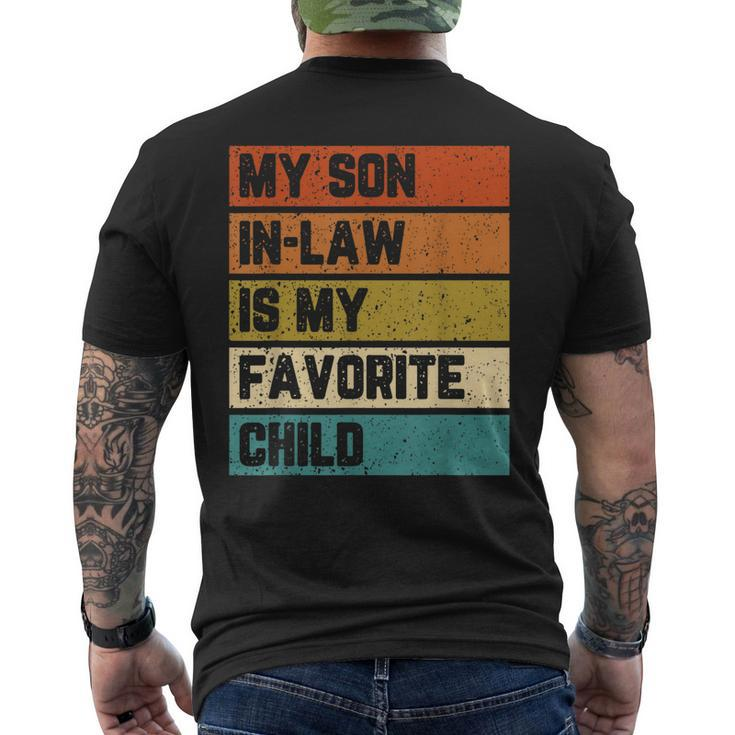 My Son In Law Is My Favorite Child Son In Law Vintage Men's Back Print T-shirt
