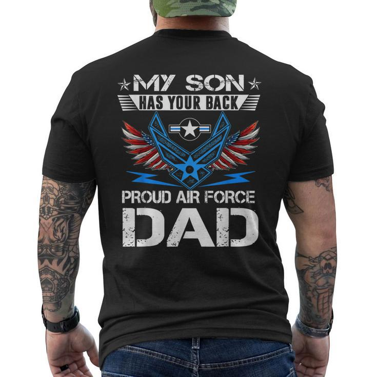 My Son Has Your Back Proud Air Force Dad Usaf Men's T-shirt Back Print