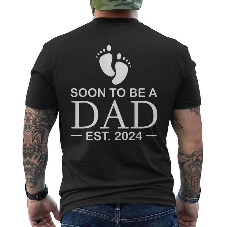 Soon To Be Dad 2024 For Fathers Day 2023 Promoted To Daddy Men's T-shirt Back Print