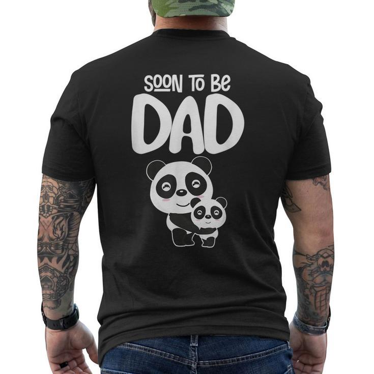 Soon To Be Dad Panda Bear Gift Future Dad New Dad Gift For Mens Mens Back Print T-shirt