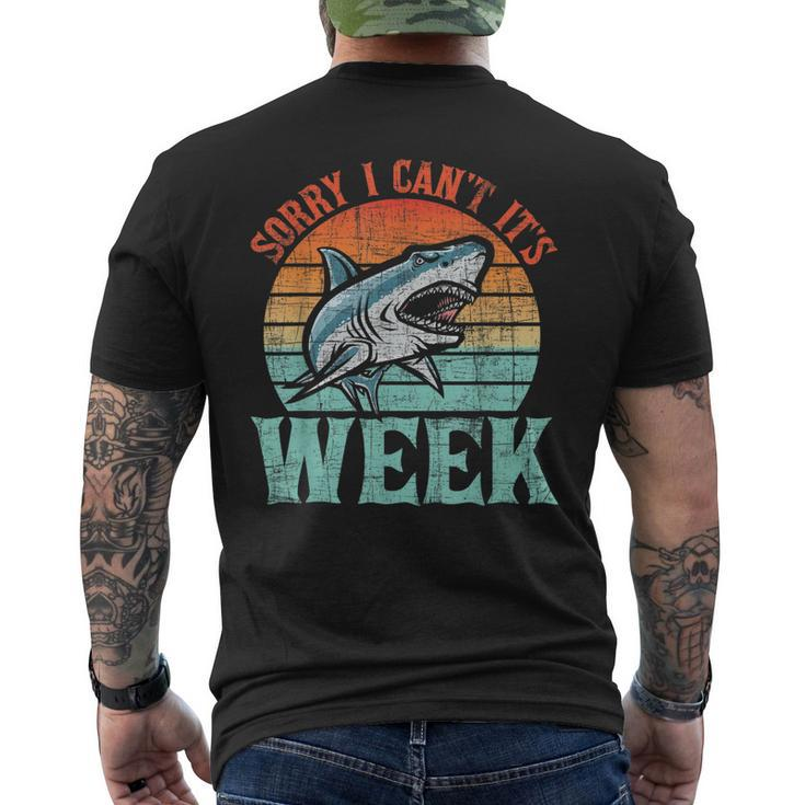Sorry I Cant - Marine Biologist Shark Lovers Wildlife Men's T-shirt Back Print