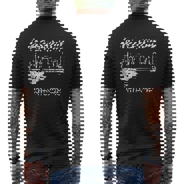 Souvenir From Nashville Tn Guitar Nashville Men's Back Print T-shirt