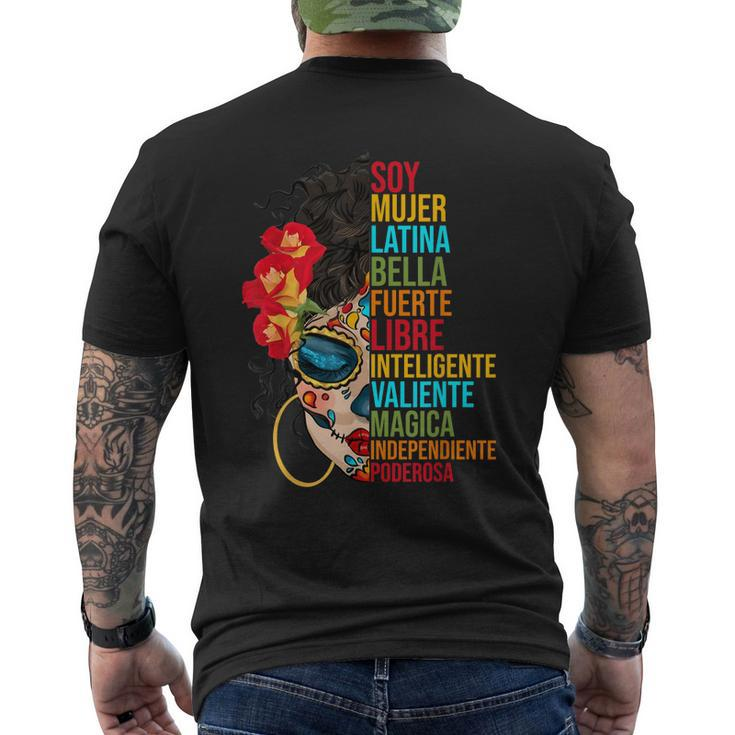 Soy Mujer Latina Fuerte Independiente Proud Mexican Women Men's Back Print T-shirt