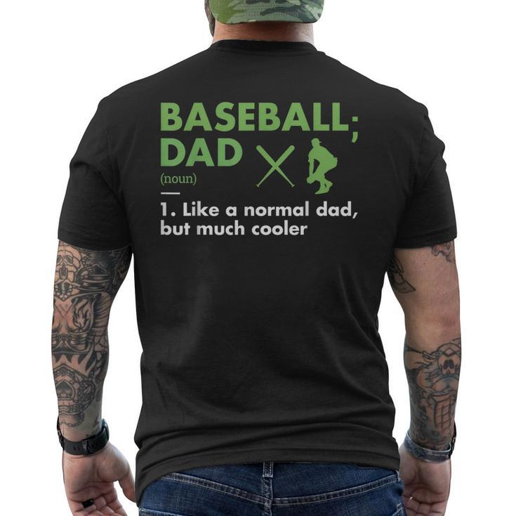 Sport Dad Definition Baseball Mens Back Print T-shirt