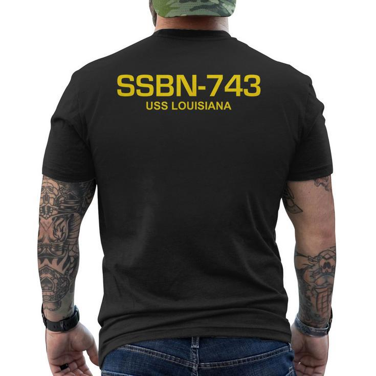 Ssbn-734 Uss Louisiana Men's T-shirt Back Print