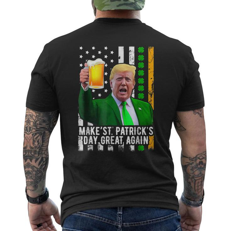 Make St Patricks Day Great Again Trump Men's T-shirt Back Print