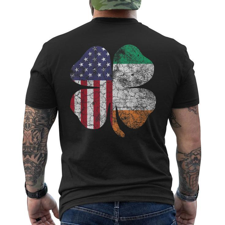 St Patricks Day Irish American Flag Saint Pride Usa Men's T-shirt Back Print