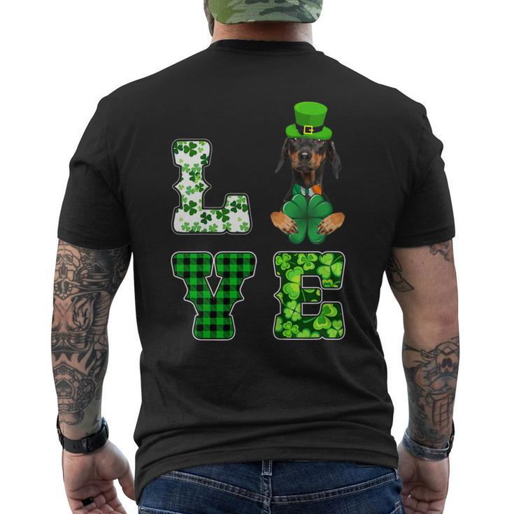 St Patricks Day Shirts Doberman Lover Men's Back Print T-shirt