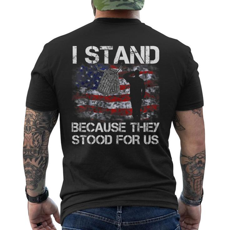 I Stand Because They Stood For Us T Men's Back Print T-shirt