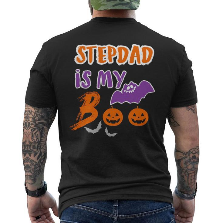Stepdad Is My Boo Halloween Stepdad S Men's Back Print T-shirt